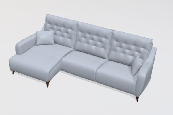 Avalon Leather Chaise Sofa G1+M+M