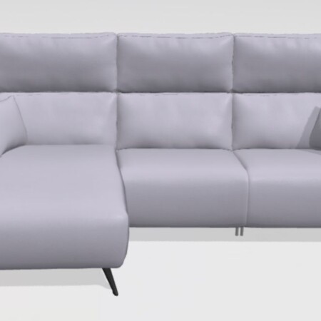 Axel Leather Chaise Sofa F1+N+N