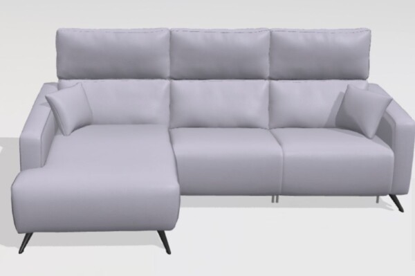 Axel Leather Chaise Sofa F1+N+N