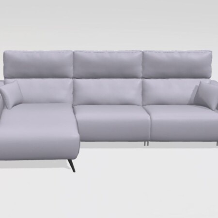 Axel Leather Chaise Sofa G1+M+M