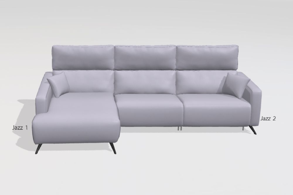 Axel Leather Chaise Sofa G1+M+M