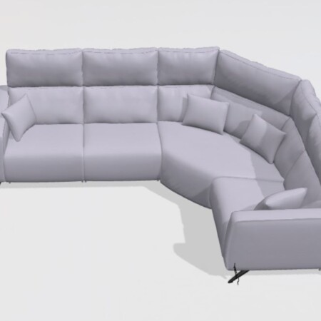 Axel Leather Corner Sofa N+N+Z+N