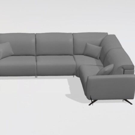Baltia Leather Corner Sofa M+M+Y+M