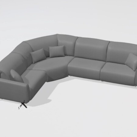 Baltia Leather Corner Sofa M+Z+M+M