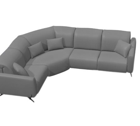 Baltia Leather Corner Sofa N+Z+N+N