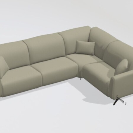 Baltia fabric M+M+Y+M corner sofa