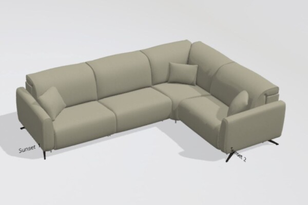 Baltia fabric M+M+Y+M corner sofa