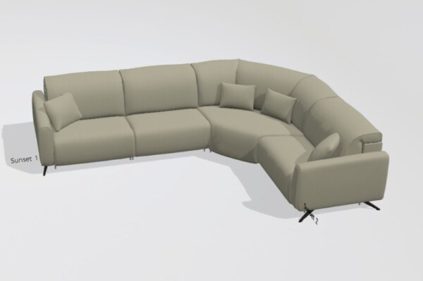 Baltia fabric M+M+Z+M Corner Sofa