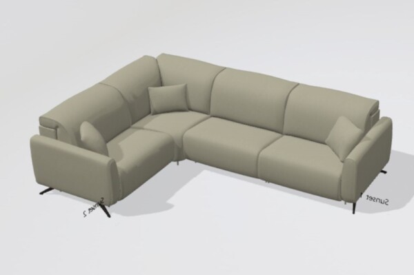 Baltia fabric M+Y+M+M corner sofa