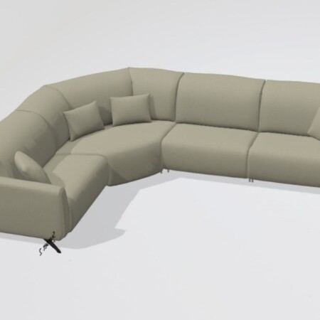 Baltia fabric M+Z+M+M corner sofa