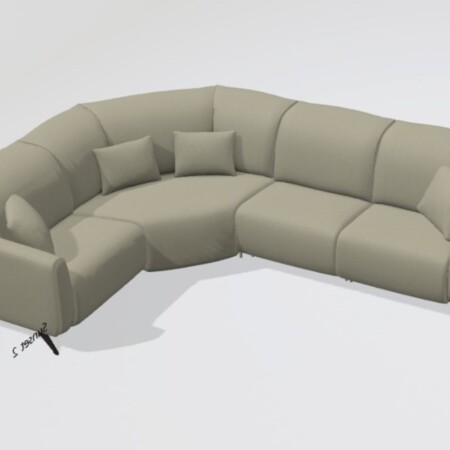 Baltia fabric N+Z+N+N Corner Sofa