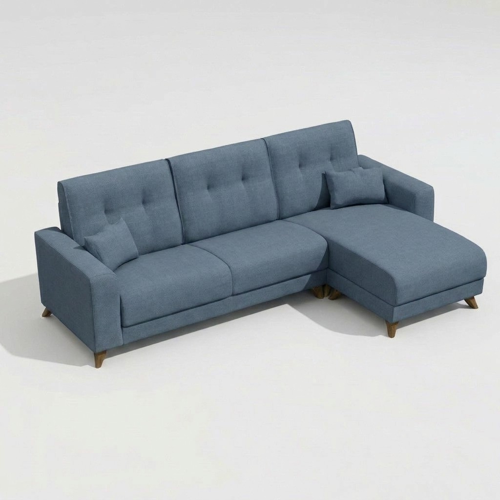 Bari Chaise Sofa Blue RHF