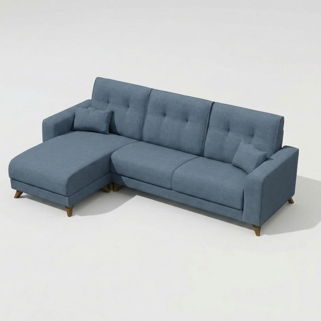 Bari Chaise Sofa Blue