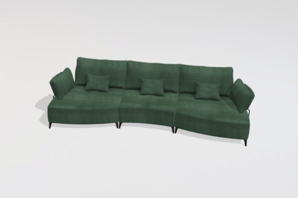 Kalahari U1+K1+M+K2+U2 Curved Sofa