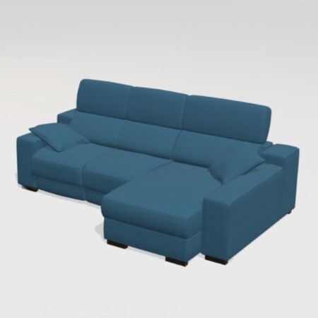 Loto Fabric Chaise Sofa 262cm