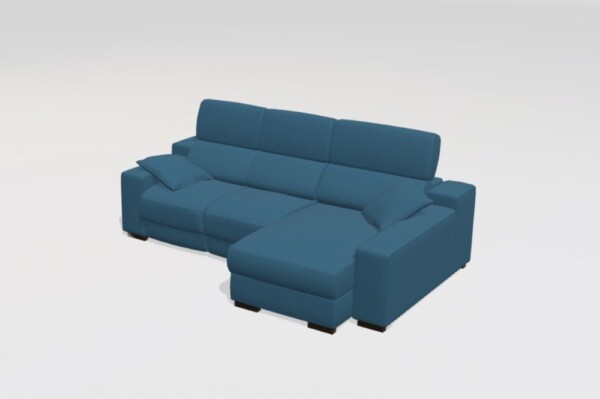 Loto Fabric Chaise Sofa 262cm