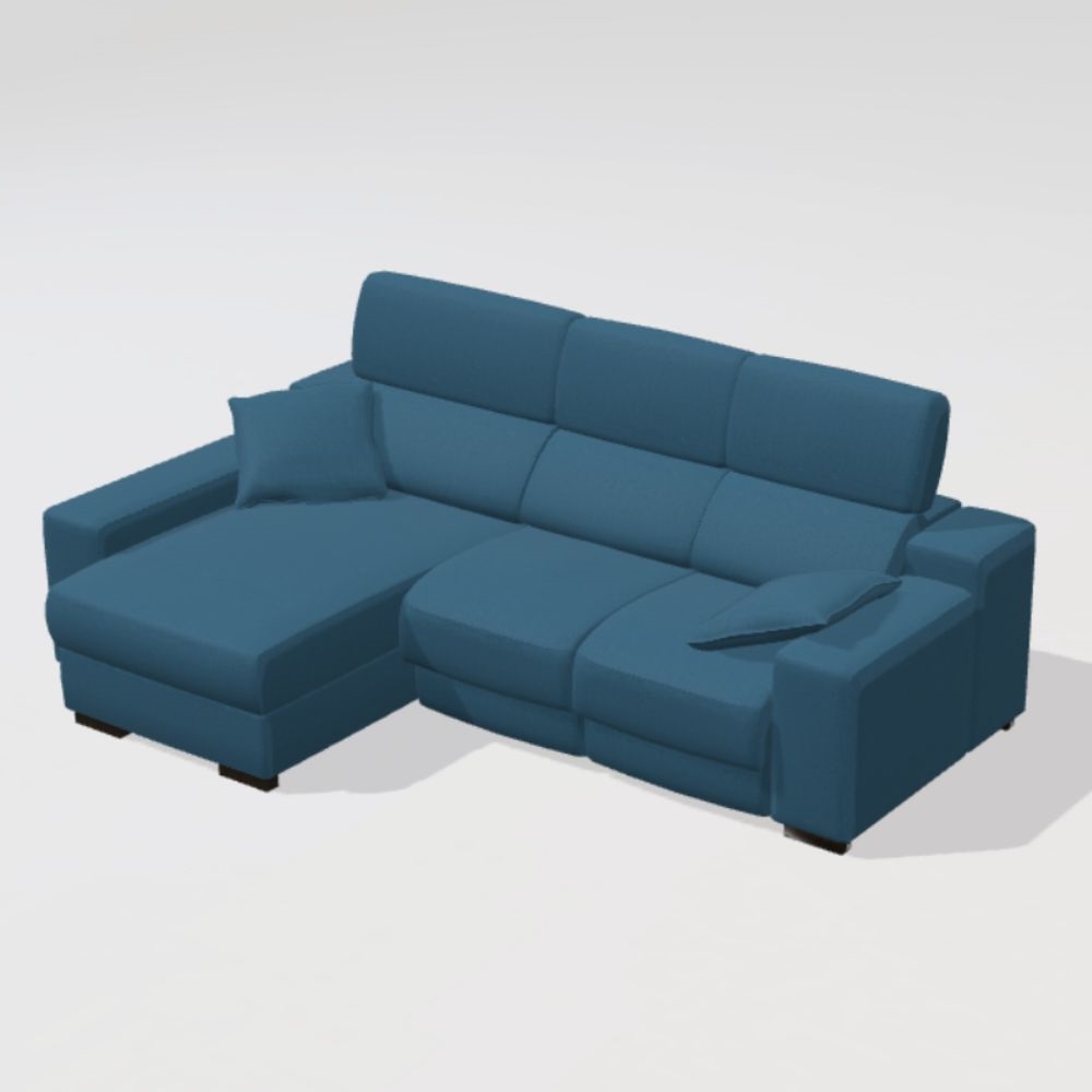 Loto Fabric Chaise Sofa LHF 262cm