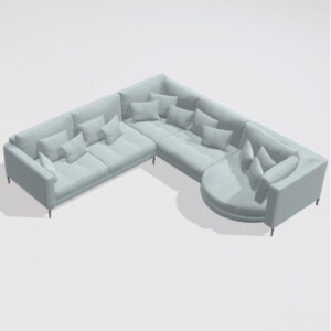 Opera MBX1b+RJ2+Y2 Corner Sofa
