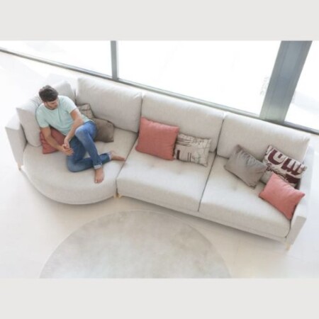 Opera curved chaise sofa from Fama