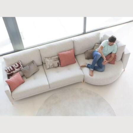 Opera curved chaise sofa from Fama