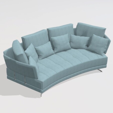 Pacific Y Curved 3 Seater Sofa