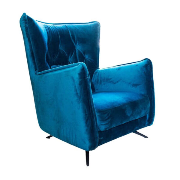 Simone - Blue Velvet Armchair