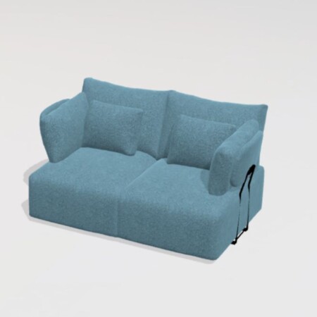 Teseo 2 seater sofa B+B with T arms from Fama
