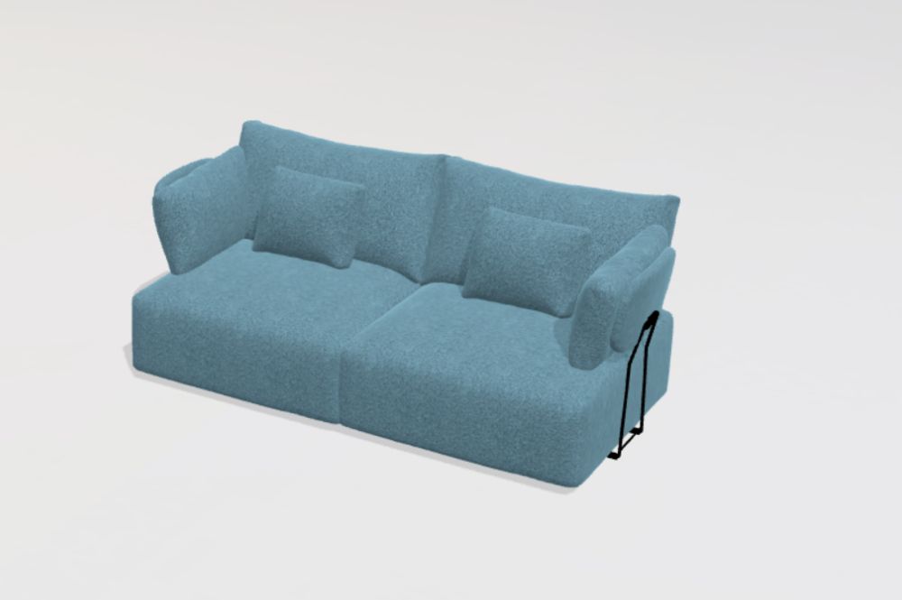 Teseo 4 seater sofa A+A with T arms from Fama
