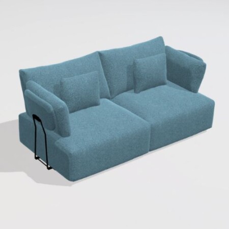 Teseo 4 seater sofa A+A with T arms from Fama