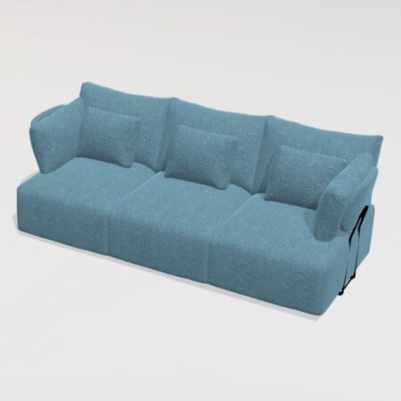 Teseo 4 seater sofa B+B+B with T arms from Fama