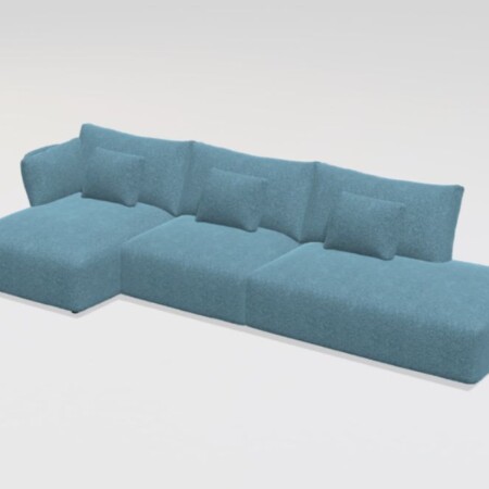 Teseo Chaise Sofa F+A+H1 with T arm from Fama