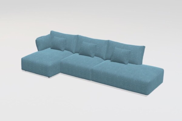 Teseo Chaise Sofa F+A+H1 with T arm from Fama