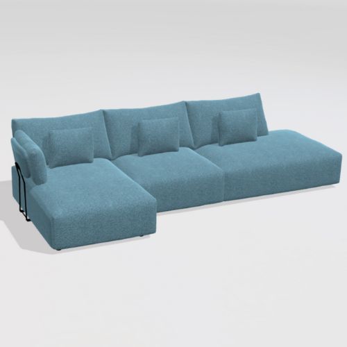 Teseo Chaise Sofa F+A+H1 with T arm from Fama