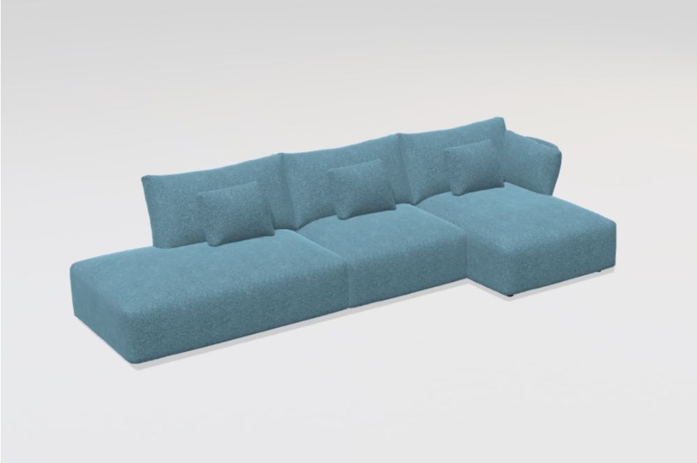 Teseo Chaise Sofa H2+A+F from Fama