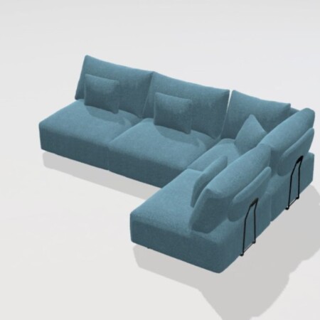 Teseo Corner Sofa A+A+C+A from Fama