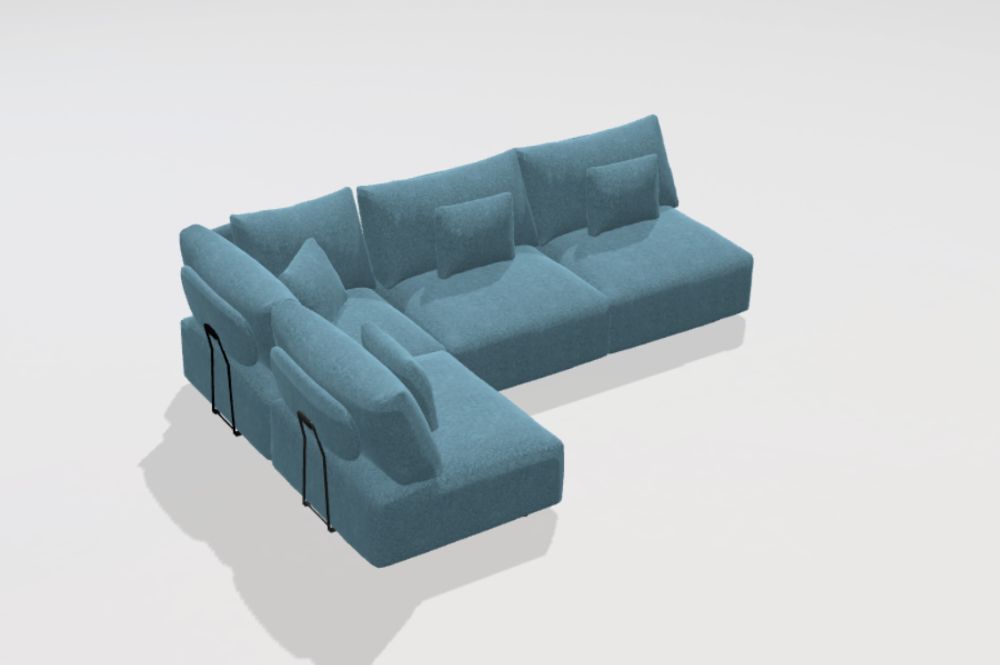 Teseo Corner Sofa A+C+A+A from Fama
