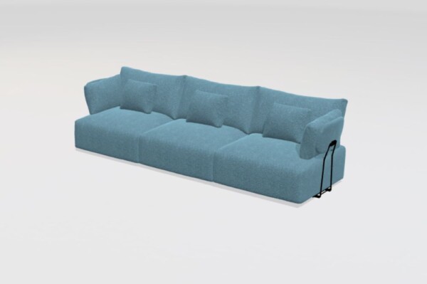 Teseo Large Sofa A+A+A with T arms from Fama