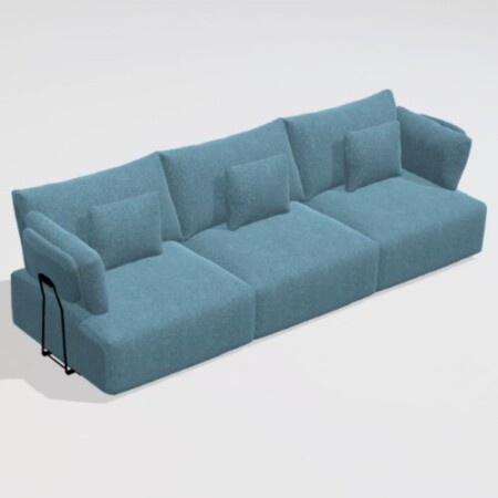 Teseo Large Sofa A+A+A with T arms from Fama
