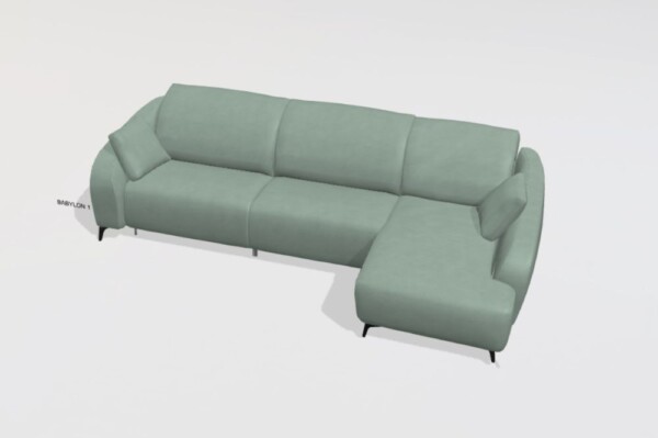 Babylon M+M+G2 Fabric chaise sofa