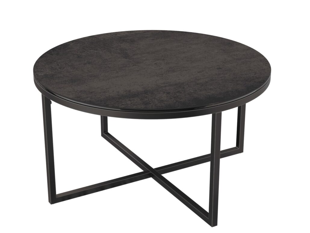 Talia Laque coffee table - Steel Ceramic