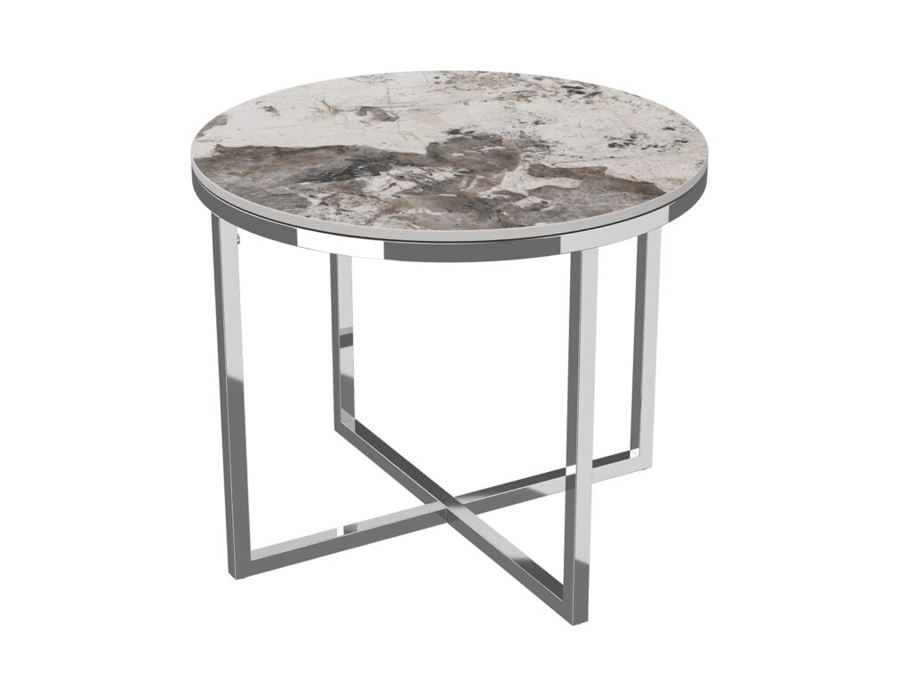 Talia Side Table stainless steel - Calcatta Marble