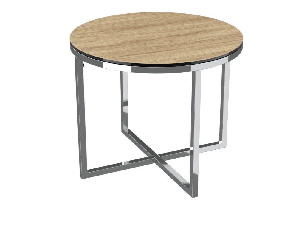 Talia Side Table stainless steel - Ceramic Clear Oak