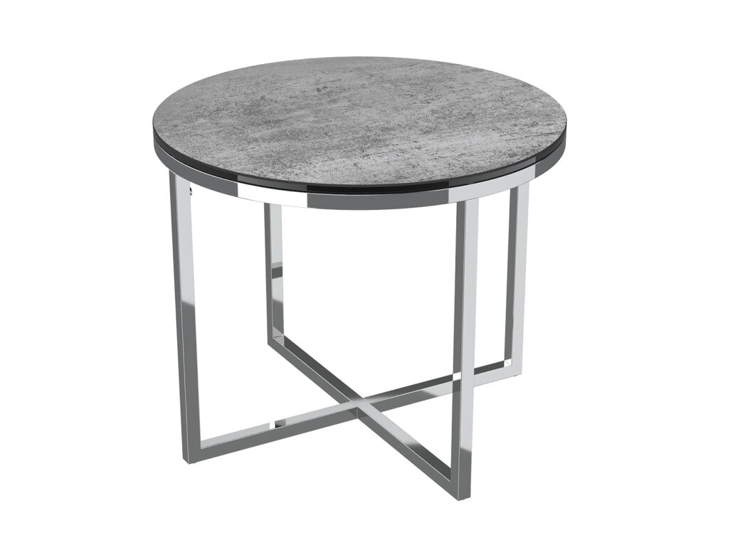 Talia Side Table stainless steel - Silver Ceramic