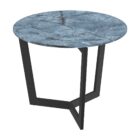 Tamara Laque Side Table - Blue Onyx