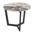 Tamara Laque Side Table - Calcatta Marble