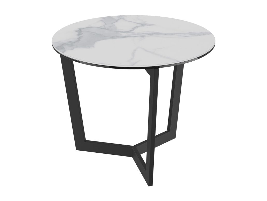 Tamara Laque Side Table - Matt Marble Ceramic