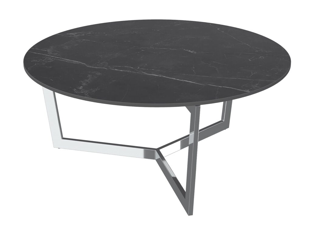 Tamara Stainless Steel Coffee Table - Marquina Marble