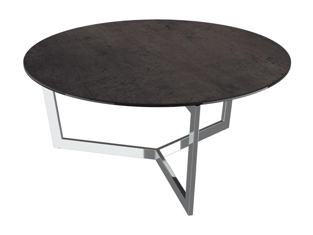 Tamara Stainless Steel Coffee Table - Steel Ceramic