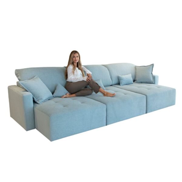 Paradis blue 3 module sofa