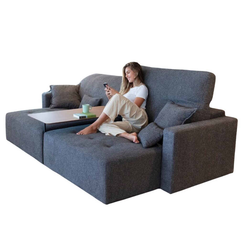 Paradis Grey Sofa with extending seat